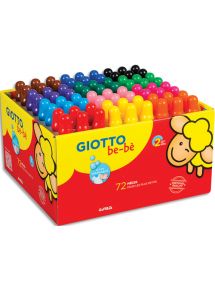 Crayon de couleur Maxi Giotto BE-BE, schoolpack de 72 + 3 taille-crayons