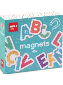  Boîte de 40 magnets lettres en bois