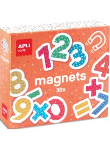Boîte de 30 magnets chiffres en bois