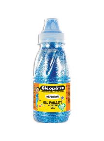 Gel pailleté Cléopâtre, flacon de 250ml, bleu