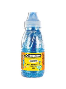 Gel pailleté Cléopâtre, flacon de 250ml, bleu