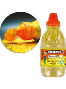 Gel pailleté Cléopâtre, flacon de 500ml, or