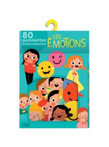 Gommette adhésive colorée thème les émotions, boîte de 80