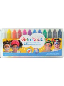 Maquillage à l'eau en stick, boîte de 12 couleurs assorties