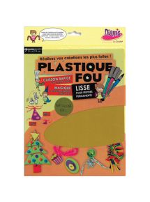 Plastique dingue Diam's métallisé or, format A4 , pochette de 7