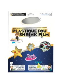 Plastique dingue Diam's métallisé argent, format A4 , pochette de 7