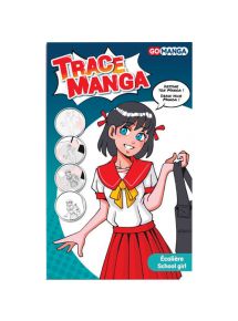 Trace Manga pour apprendre à tracer aisément des personnages Manga ''Ecolière''