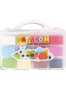 Pâte pour créer des gommes, valisette de 12 pains de 25g, couleurs assorties