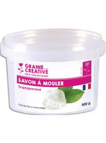 Savon à mouler, pot de 500g translucide