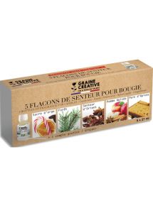 Parfum pour bougie, lot de 5 flacons de 27ml, parfums assortis