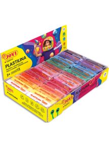 Pâte à modeler végétale Plastilina, présentoir de 30x50g, couleurs assorties