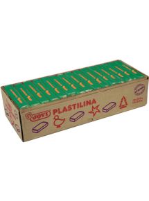 Pâte à modeler végétale Plastilina, boîte de 15x350g, vert foncé