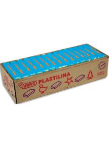 Pâte à modeler végétale Plastilina, boîte de 15x350g, bleu
