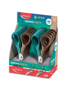 Ciseaux Vivo 12 cm Smiling Planet gaucher, présentoir de 20