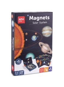 Jeu de société magnets système solaire, boîte de 27 pièces, pour apprendre le système solaire