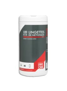 Lingette biodégradable et pré-imprégnée pour écrans et filtres, boîte de 100