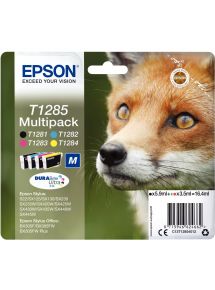 Epson RENARD pack de de 4 cartouches jet d'encre noire, cyan, magenta et jaune authentique (T128540)