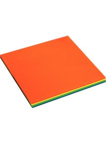 Bloc de 100 notes repositionnables transparentes 75 x 75 mm coloris Flaconuo assortis