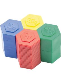 Sachet de 54 poids de 1 à 20g coloris assortis