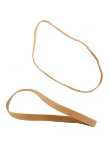 Bracelet caoutchouc étroit blond large 90x6mm, sachet de 1kg