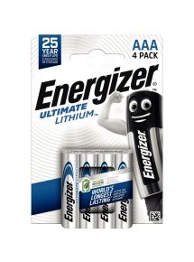 Blister 4 piles 1,5V Ultimate Lithium AAA / LR03