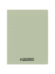 Cahier piqûre 96 pages Conquérant, 17x22 cm, seyès, couv PP vert pastel