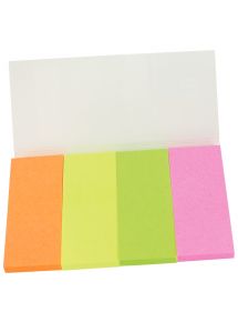 Marque-pages papier Post-it 2,5x7,6cm, lot de 3 blocs de 100 feuilles, coloris assortis