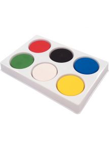 Palette de 6 galets de gouache assortis, diamètre 44 mm