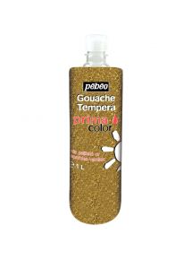 Flacon de 1L de vernis gouache pailleté, or