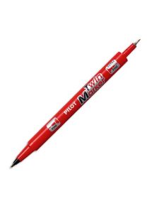 Marqueur permanent pointes ogives  Twin Marker, trait 0,4/0,5mm, rouge