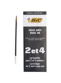 Recharge 2 et 4 Couleurs pointe moyenne noire