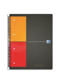 Cahier ActiveBook 21x31,8cm, 160p perforées détachables, petits carreaux