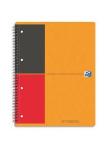 Cahier ActiveBook 21x31,8cm, 160p perforées détachables, lignée 6mm