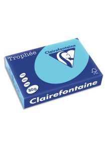 Papier Trophée A4 80g,bleu alizée, ramette de 500 feuilles 