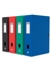 Boîte de classement Memphis polypro 24x32cm, dos de 8cm, assortis tradition