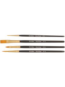 Lot de 4 pinceaux de maquillage en poils synthétiques