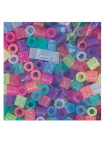 Perle à repasser pailletées 5mm couleurs assorties, sachet de 300