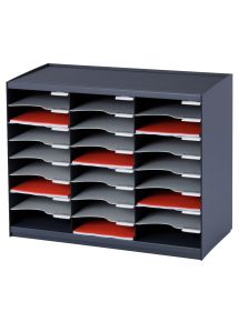 Trieur à courrier 24 cases gris/anthracite