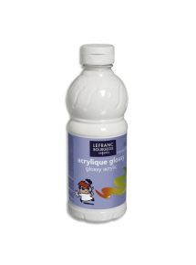 Peinture acrylique Glossy, flacon de 500ml, blanc