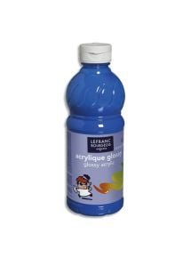 Peinture acrylique Glossy, flacon de 500ml, bleu primaire