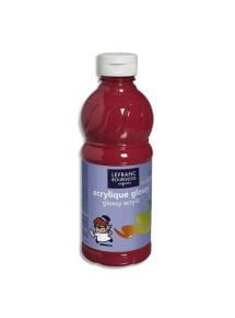 Peinture acrylique Glossy, flacon de 500ml, rouge primaire