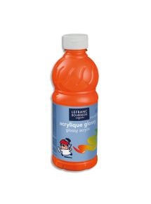 Peinture acrylique Glossy, flacon de 500ml, orange