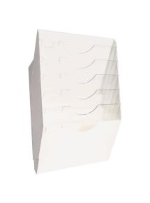 Corbeille murale 6 compartiments Cepexpo blanche