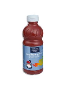 Peinture acrylique Glossy, flacon de 500ml, terre de sienne