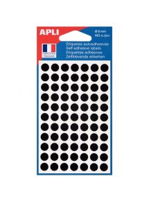 Etui de 462 pastilles adhésives diamètre 8 mm noir