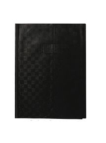 Protège-cahier 21x29,7cm 20/100è en PVC avec porte-étiquette  Noir