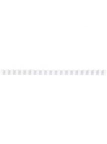 Boîte de 100 peignes à relier en  plastique 16mm blanc 
