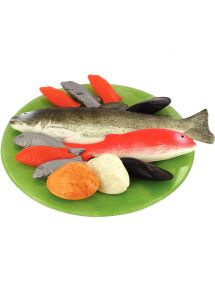Sachet de 12 poissons en plastique