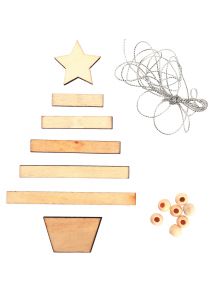 Lot de 10 suspensions sapin à lattes en bois