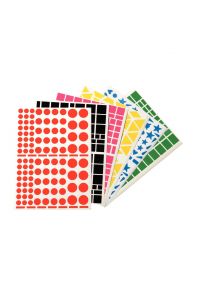 Pochette de 3 636 gommettes géométriques assorties